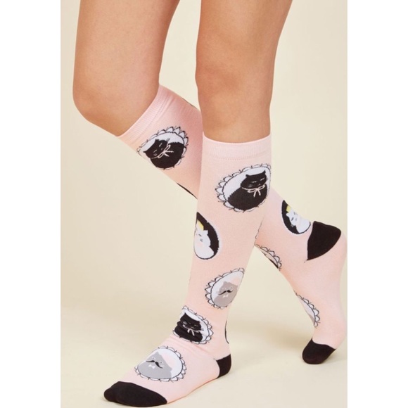Modcloth Accessories - NWOT ModCloth I Can See Clearly Meow Socks Pink